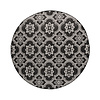 Rond buitenkleed - Rio Flower Zwart - thumbnail 1