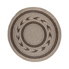 Rond jute buitenkleed - Nusa Orbit Bruin/Beige  - thumbnail 1