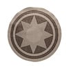Rond jute buitenkleed - Nusa Sun Bruin/Beige  - thumbnail 1