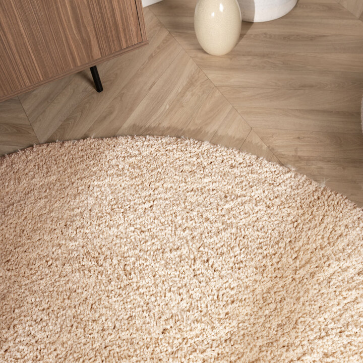 Rond Effen vloerkleed -  Wish Beige - 2