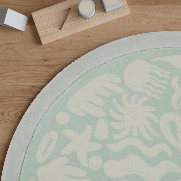 Rond wasbaar speelkleed - Flo Groen - 4