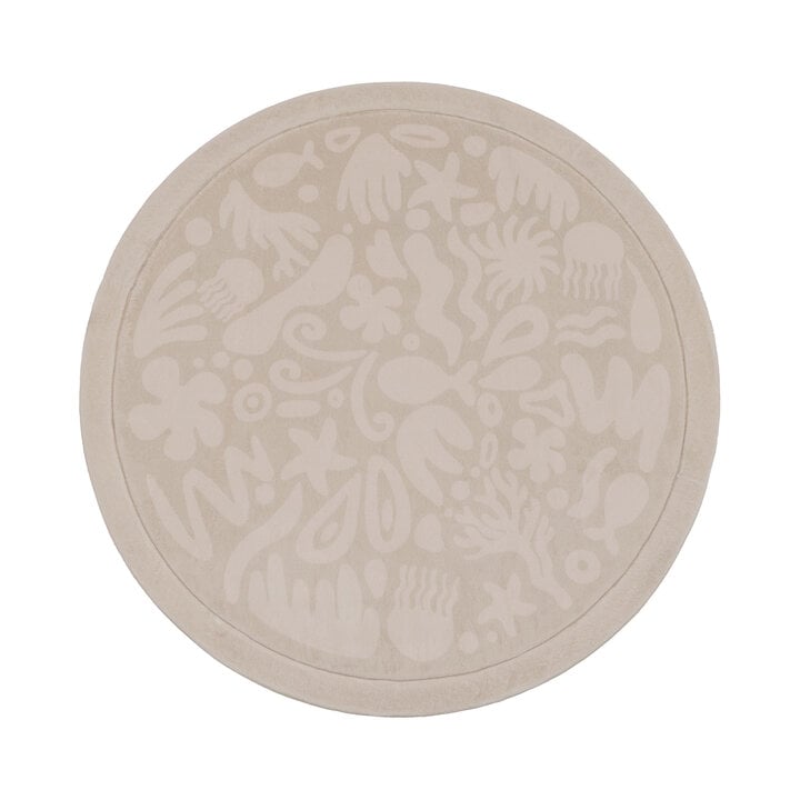 Rond wasbaar speelkleed - Flo Beige - 1