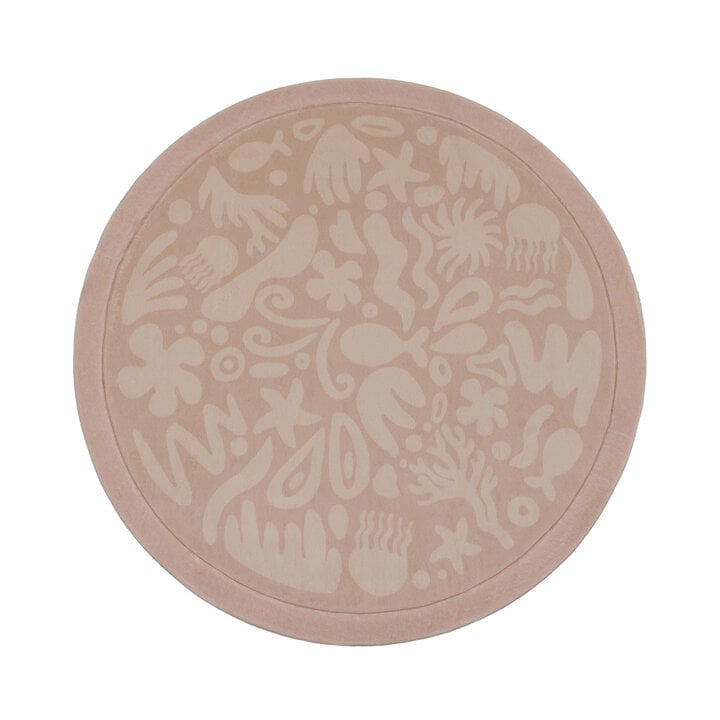 Rond wasbaar speelkleed - Flo Roze - 1