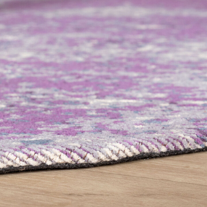 Rond abstract vloerkleed - Candice Paars - 5