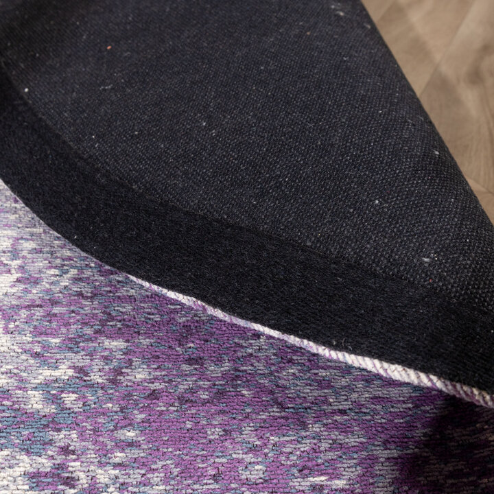 Rond abstract vloerkleed - Candice Paars - 6