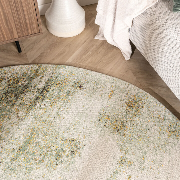 Rond abstract vloerkleed - Candice Groen - 2