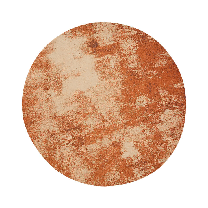 Rond abstract vloerkleed - Candice Terracotta - 1