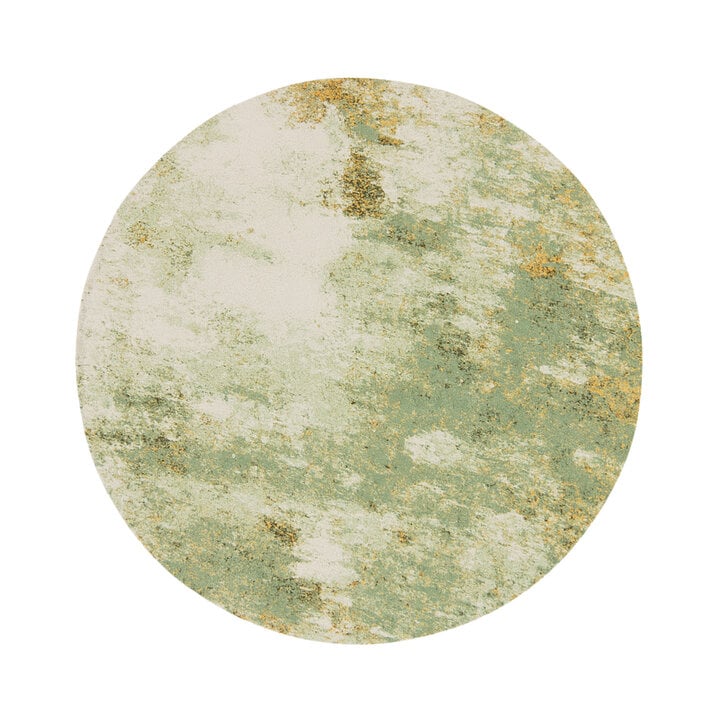 Rond abstract vloerkleed - Candice Groen - 1