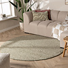Rond wollen vloerkleed - Feline Olijfgroen/Gemeleerd  - thumbnail