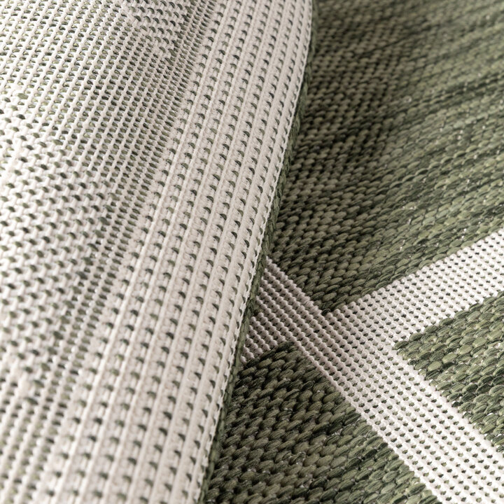 Buitenkleed - Isla Medaillon Groen/Wit  - 5
