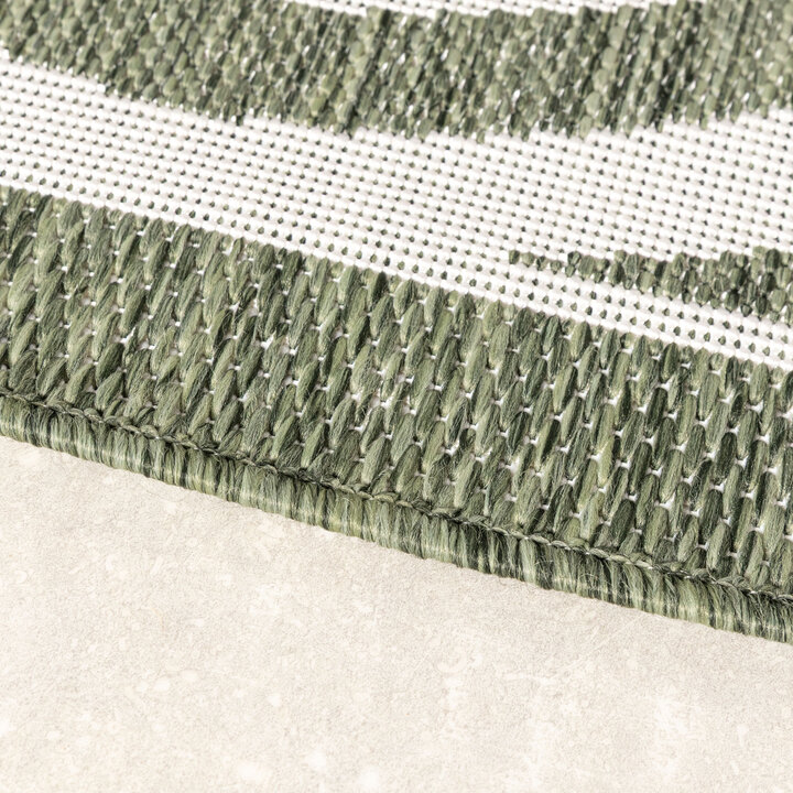 Buitenkleed - Isla Medaillon Groen/Wit  - 4