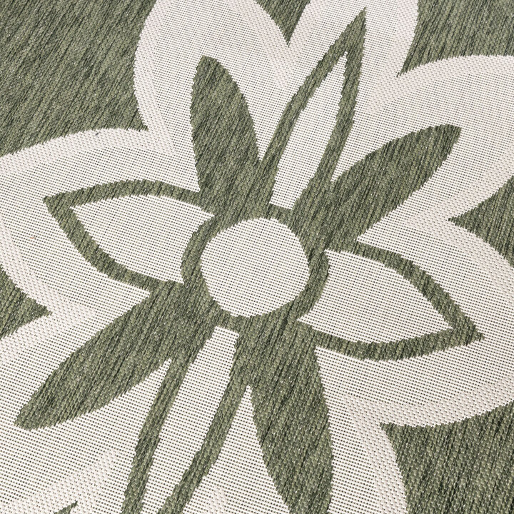 Buitenkleed - Isla Medaillon Groen/Wit  - 2
