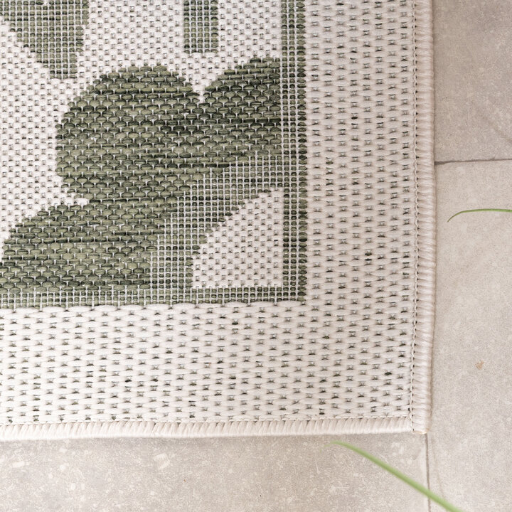 Buitenkleed - Isla Medaillon Wit/Groen  - 3