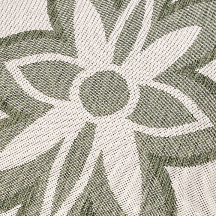 Buitenkleed - Isla Medaillon Wit/Groen  - 2