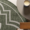 Rond buitenkleed - Isla Medaillon Groen/Wit  - thumbnail 1