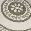 Rond jute buitenkleed - Nusa Medallion Groen/Creme  - thumbnail 2