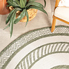 Rond jute buitenkleed - Nusa Medallion Groen/Creme  - thumbnail 1