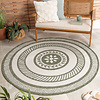 Rond jute buitenkleed - Nusa Medallion Groen/Creme  - thumbnail