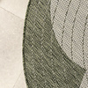 Rond jute buitenkleed - Nusa Flower Groen/Creme  - thumbnail 3