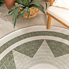 Rond jute buitenkleed - Nusa Sun Groen/Creme  - thumbnail 1
