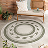 Rond jute buitenkleed - Nusa Orbit Groen/Creme  - thumbnail