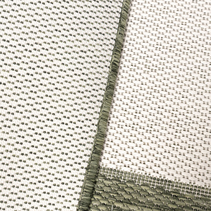 Jute buitenkleed - Nusa Border Creme/Groen  - 5