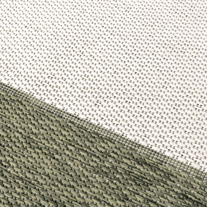 Jute buitenkleed - Nusa Border Creme/Groen  - 2