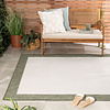 Jute buitenkleed - Nusa Border Creme/Groen  - thumbnail