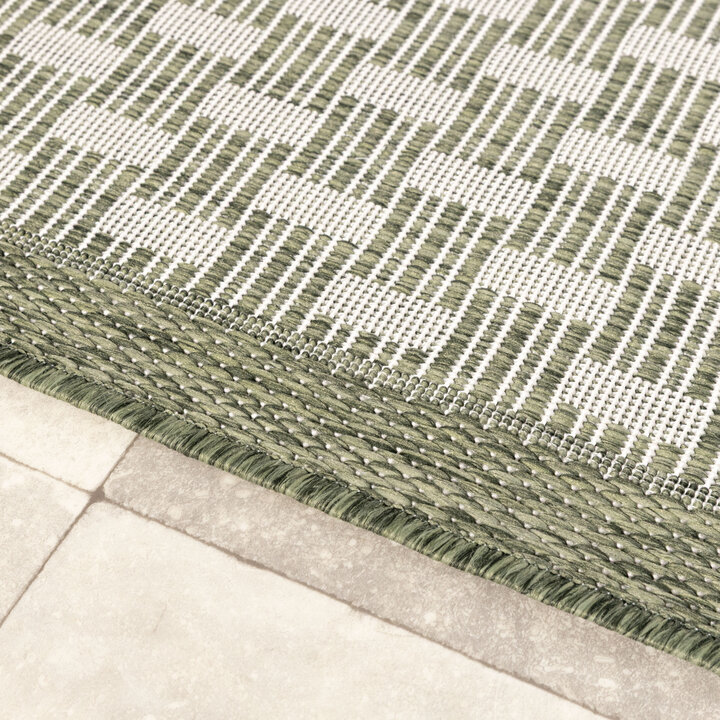 Jute buitenkleed - Nusa Loom Groen/Creme  - 4