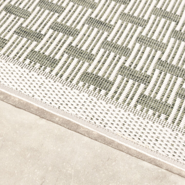 Jute buitenkleed - Nusa Loom Creme/Groen  - 4