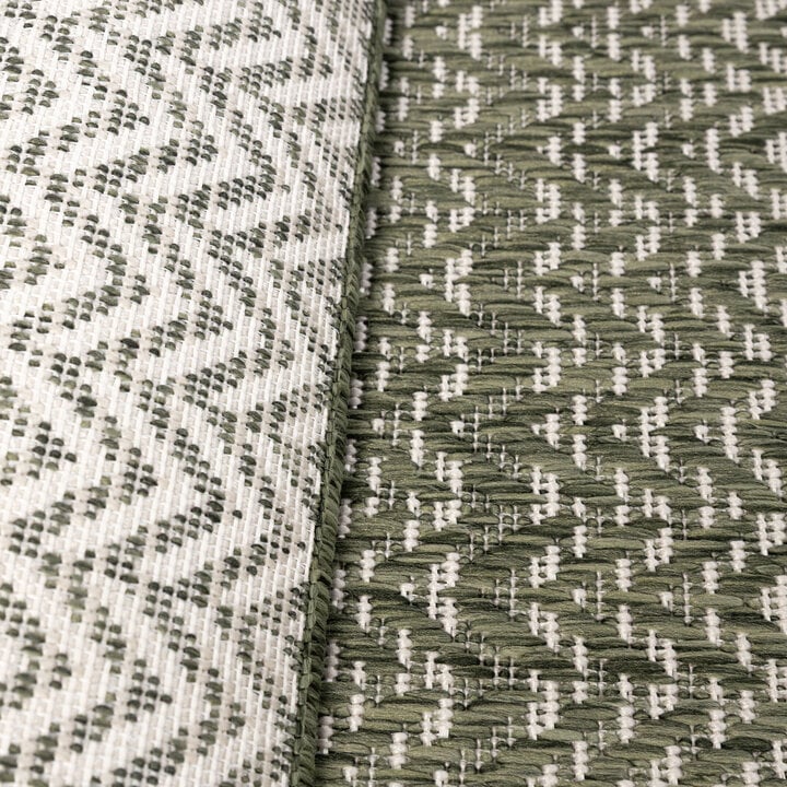 Jute buitenkleed - Nusa Lines Groen/Creme  - 5