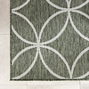 Geometrisch buitenkleed - Faro Ripple Groen/Wit - thumbnail 3