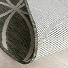 Geometrisch buitenkleed - Faro Ripple Groen/Wit - thumbnail 5