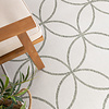 Geometrisch buitenkleed - Faro Ripple Wit/Groen - thumbnail 1
