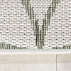 Geometrisch buitenkleed - Faro Ripple Wit/Groen - thumbnail 4