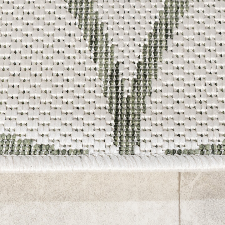 Geometrisch buitenkleed - Faro Ripple Wit/Groen - 4