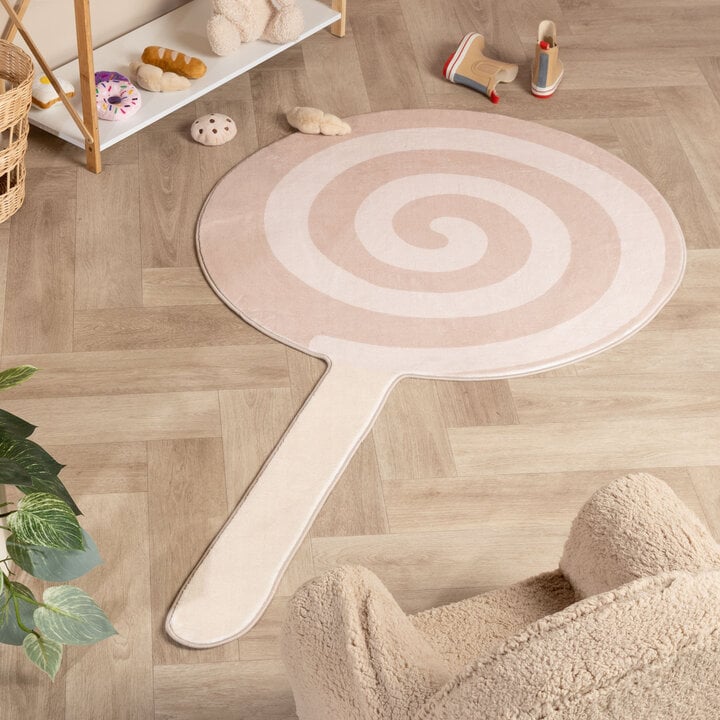 Wasbaar kindervloerkleed - Lexi Lollipop Beige