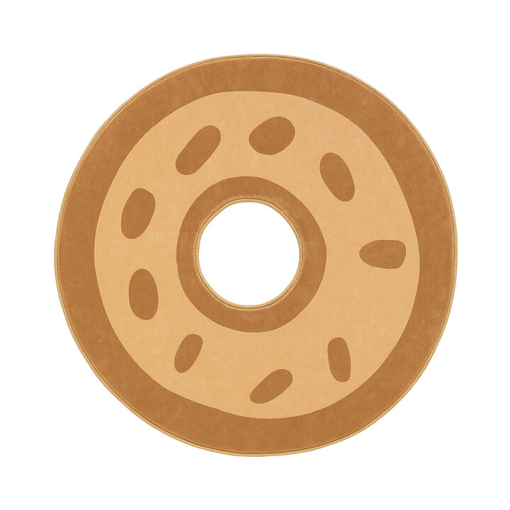 Wasbaar kindervloerkleed - Lexi Donut Bruin - 1