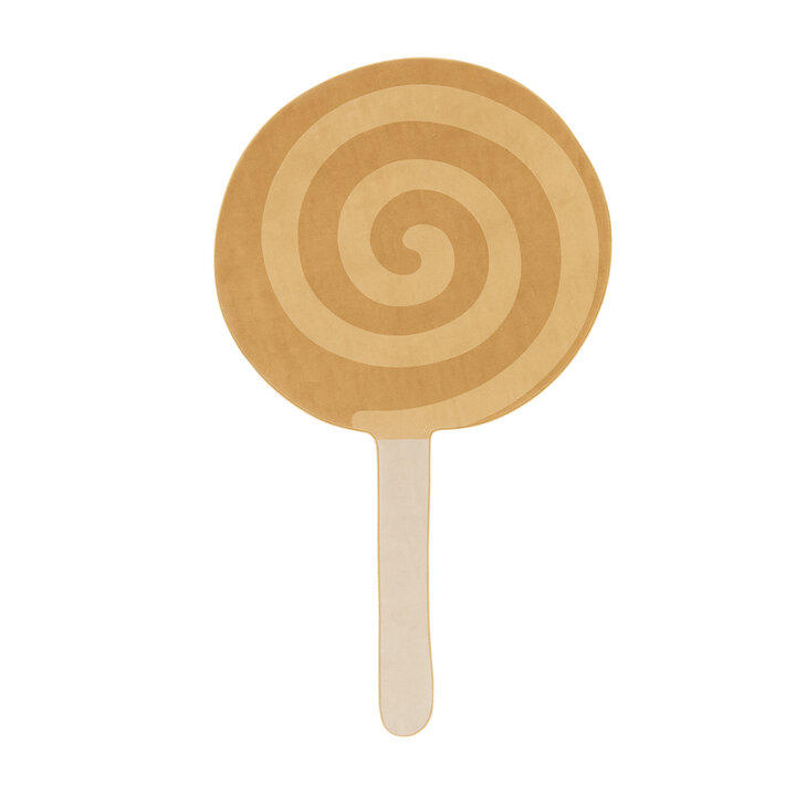 Wasbaar kindervloerkleed - Lexi Lollipop Bruin - 1