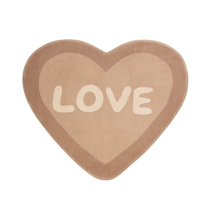 Wasbaar kindervloerkleed - Lexi Heart Roze - 1