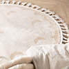 Rond wasbaar kindervloerkleed - Moos Moon Creme  - thumbnail 2