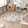 Rond wasbaar kindervloerkleed - Moos Moon Groen  - thumbnail