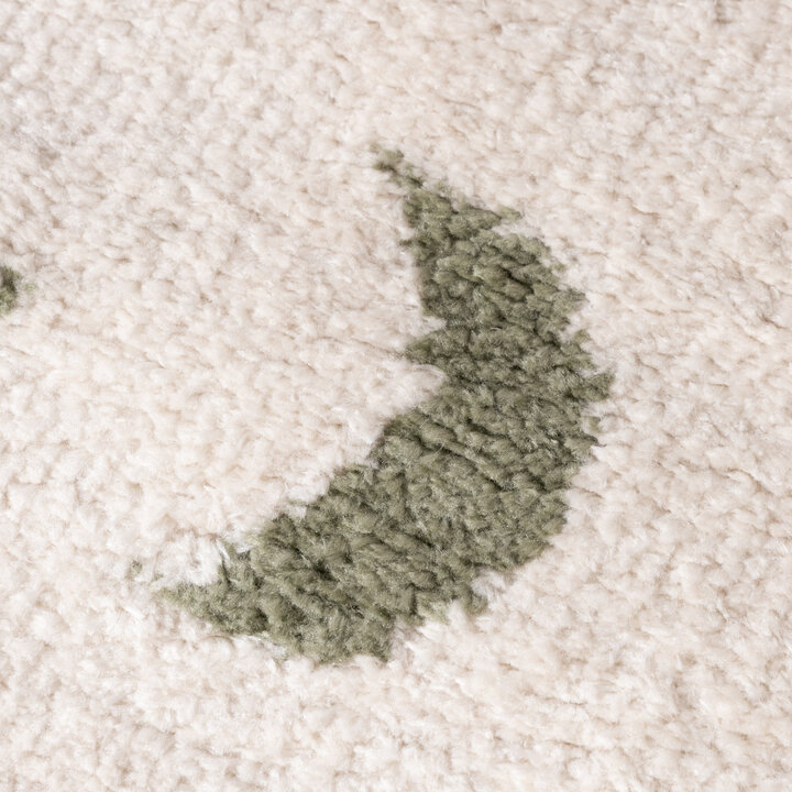 Rond wasbaar kindervloerkleed - Moos Moon Groen  - 3