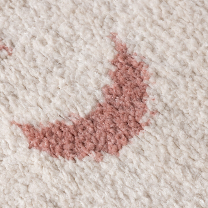 Rond wasbaar kindervloerkleed - Moos Moon Roze  - 3
