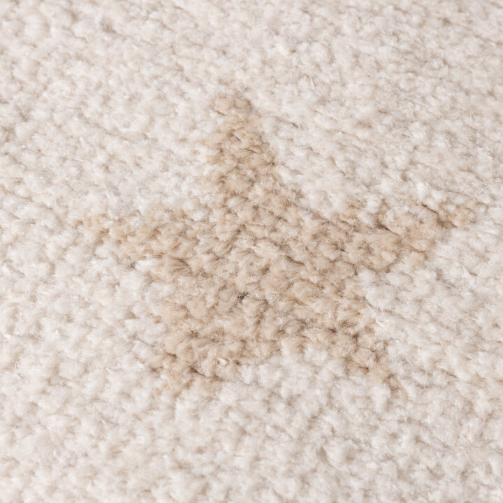Rond wasbaar kindervloerkleed - Moos Star Creme  - 3