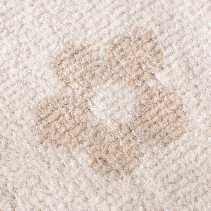 Rond wasbaar kindervloerkleed - Moos Flower Creme  - 3