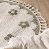Rond wasbaar kindervloerkleed - Moos Flower Groen  - thumbnail 2