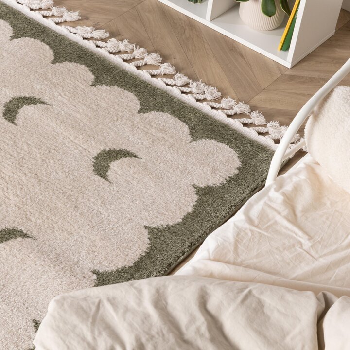 Wasbaar kindervloerkleed - Moos Moon Groen  - 2