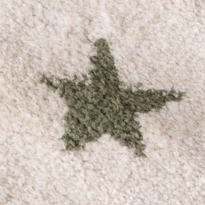 Wasbaar kindervloerkleed - Moos Star Groen  - 3