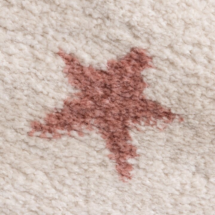Wasbaar kindervloerkleed - Moos Star Roze  - 3